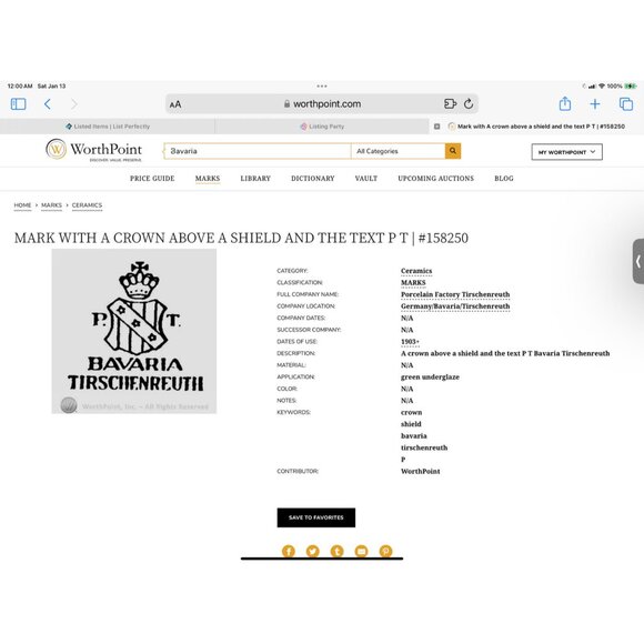 Tirschenreuth Bavaria Hand Painted Grapes Motif Porcelain Pitcher - Picture 9 of 9